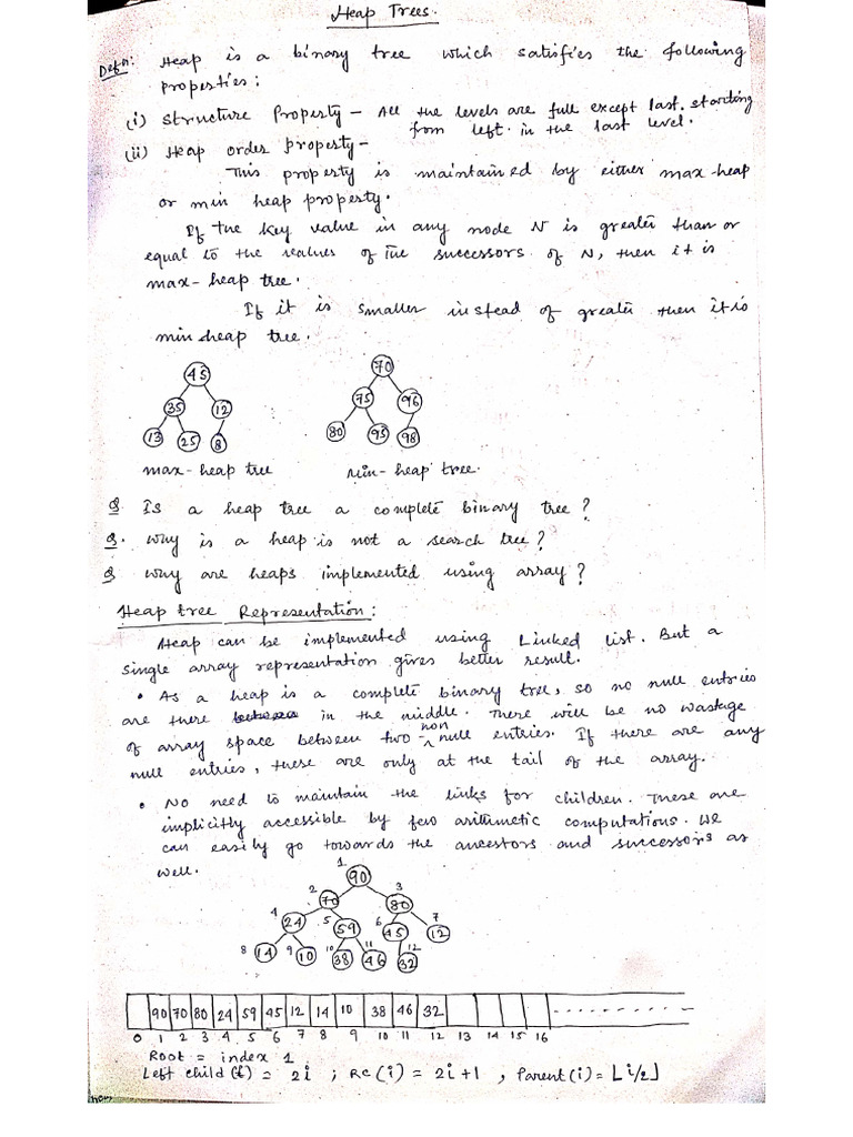 Heap Tree and Heap Sort | PDF