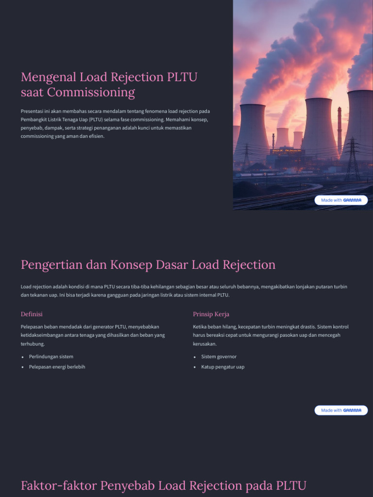 Memahami Load Rejection PLTU | PDF
