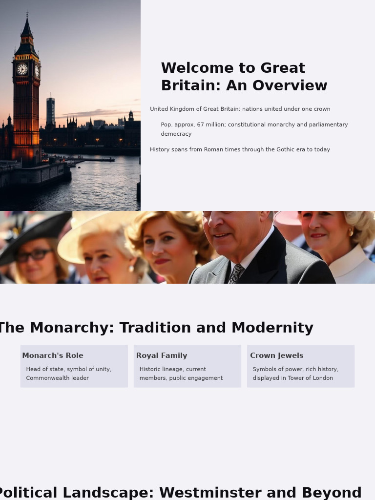 Welcome To Great Britain An Overview | PDF | United Kingdom | Scotland