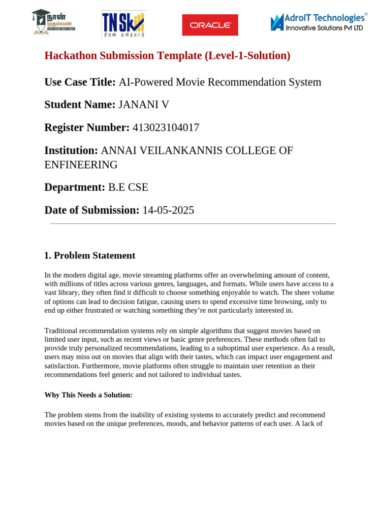 AI Movie Recommendation System | PDF | Apache Spark | Information Science