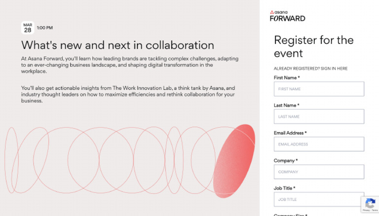 Asana Forward - Registration Page | PDF