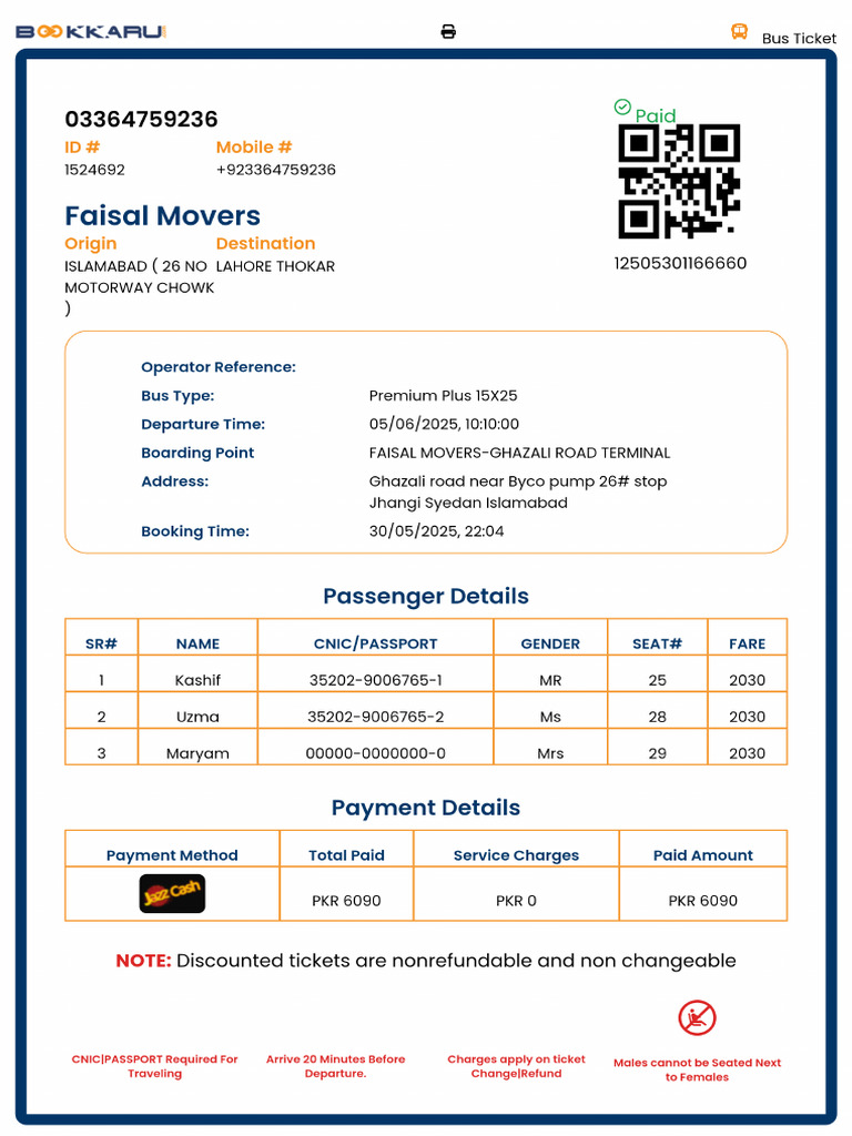 Bus Invoice | PDF