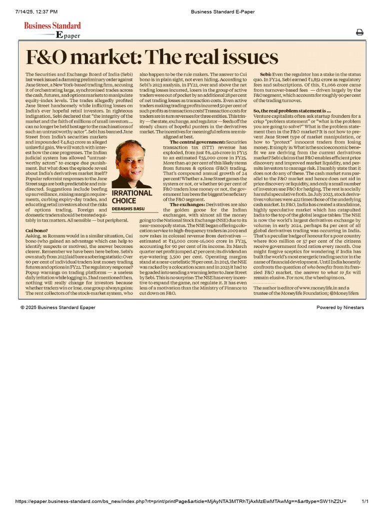 Business Standard E-Paper Overview | PDF