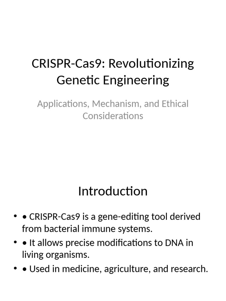 CRISPR-Cas9: Gene Editing Insights | PDF