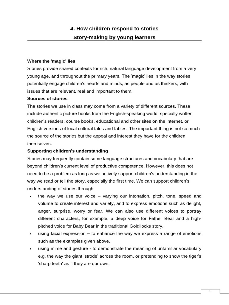 Engaging Children Through Storytelling | PDF | Storytelling | Vocabulary