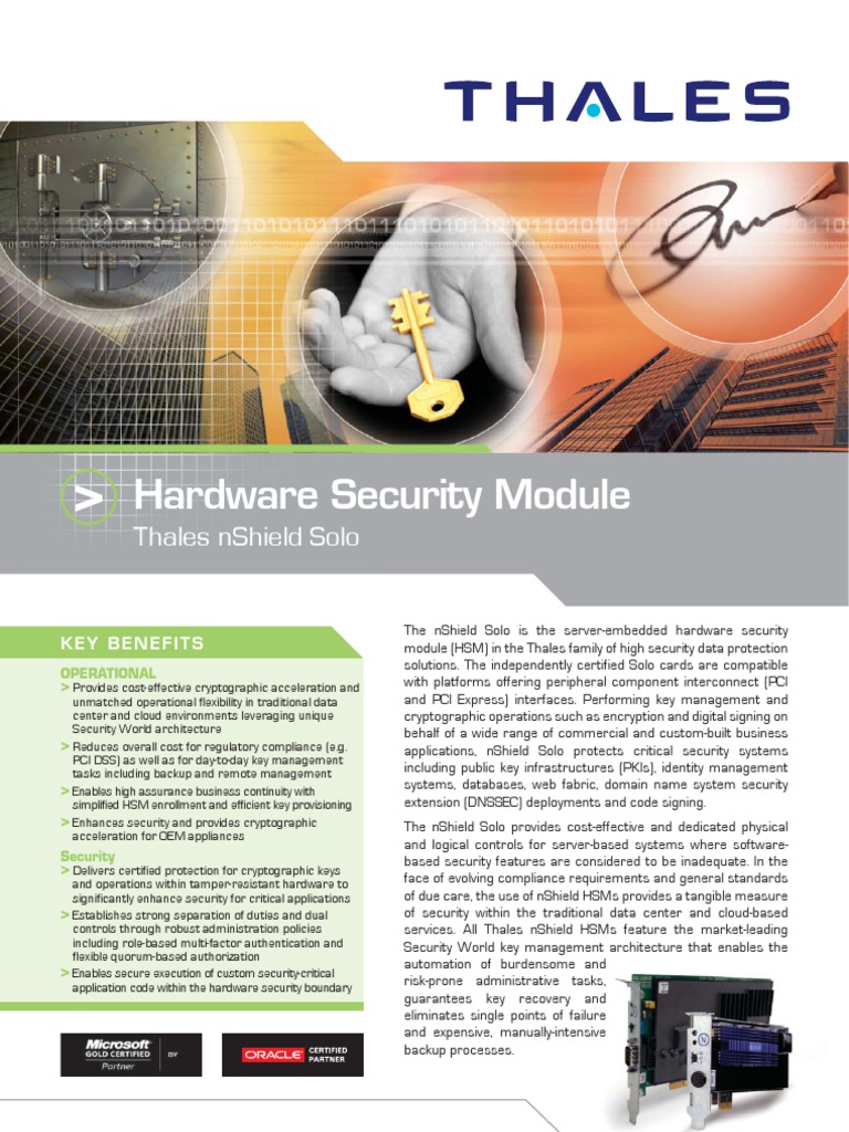 Nshield Solo Datasheet | PDF | Cloud Computing | Cryptography