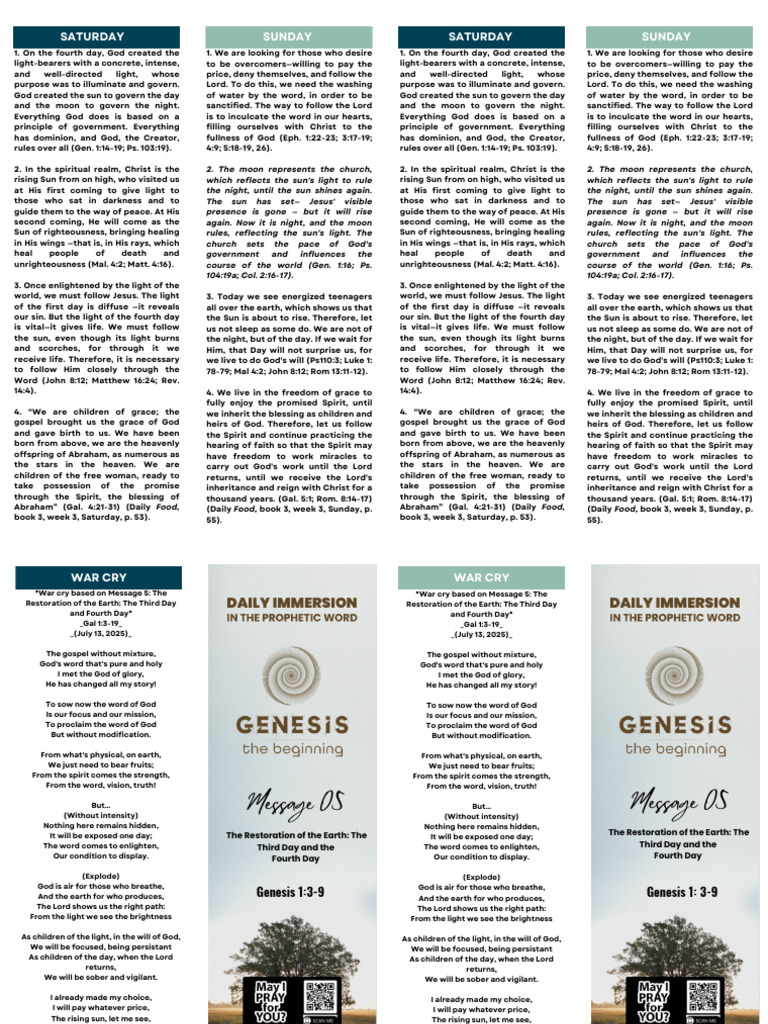 En - Weekend Pamphlet Daily Immersion - Message 05 PDF | PDF | Gospel ...
