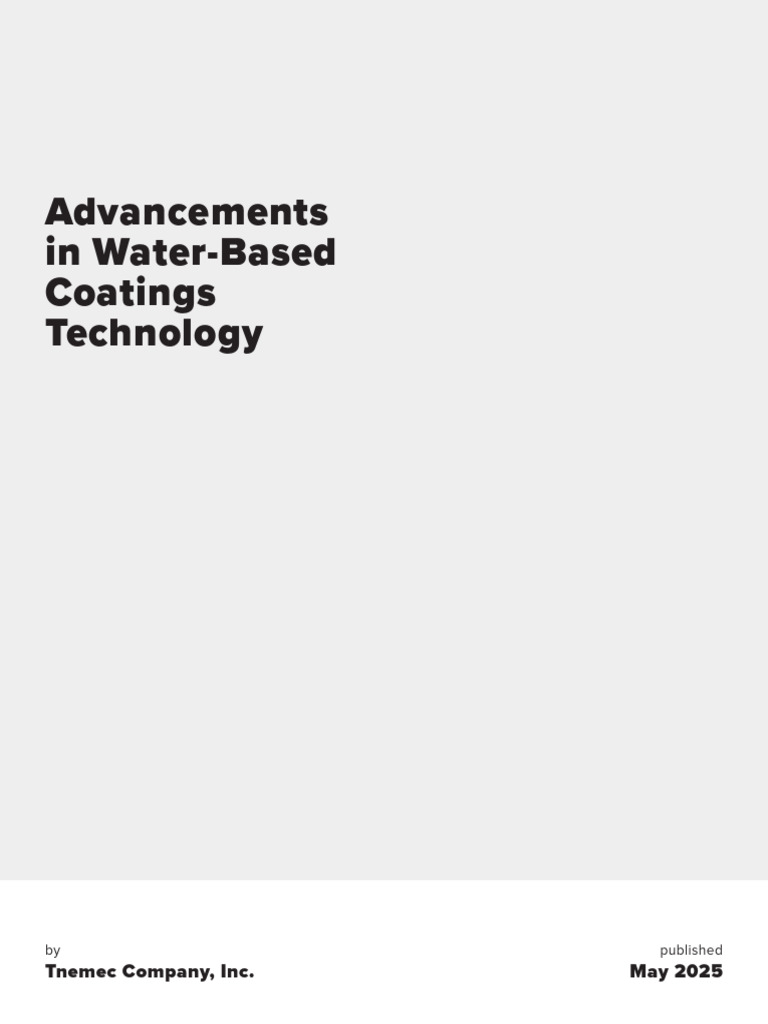 Water-Based Coatings: Innovations & Impact | PDF | Sustainability ...