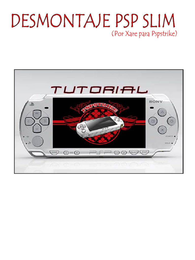 Tutorial para Desmontar PSP Slim | PDF | Teclado | Tornillo