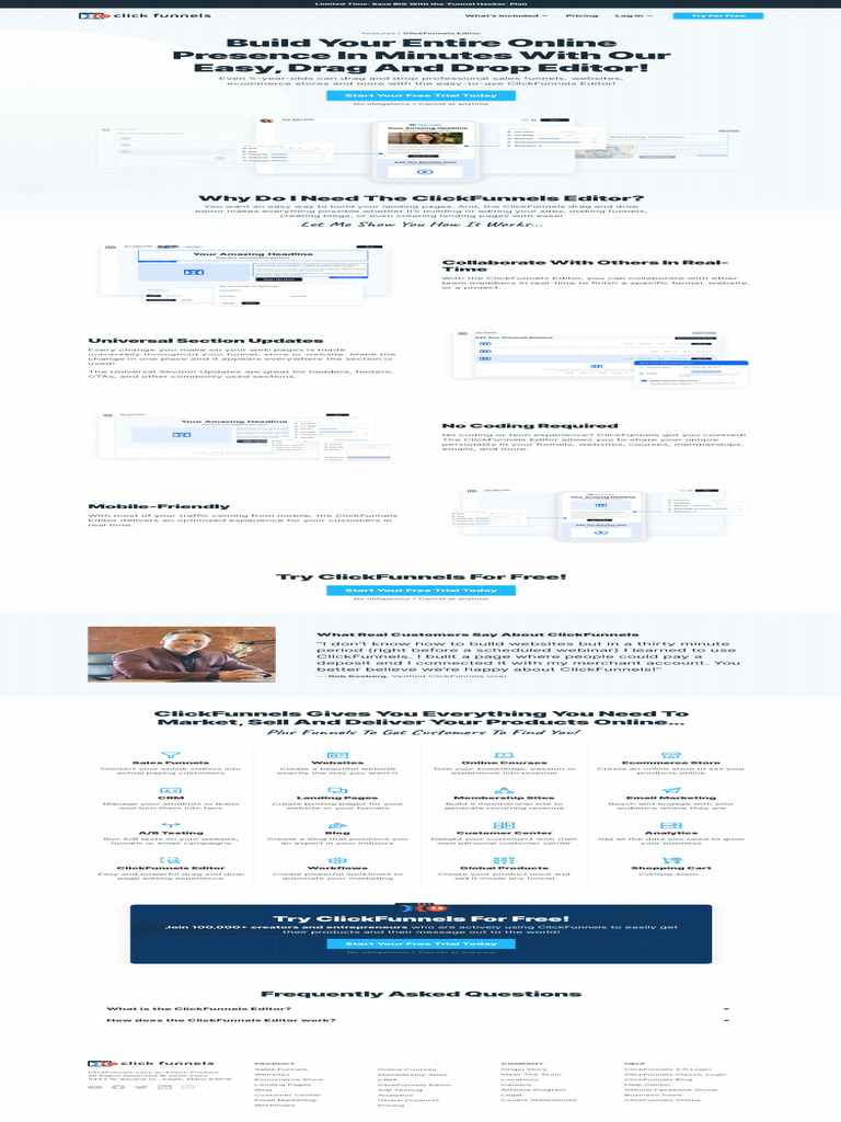 ClickFunnels - Features - ClickFunnels Editor | PDF