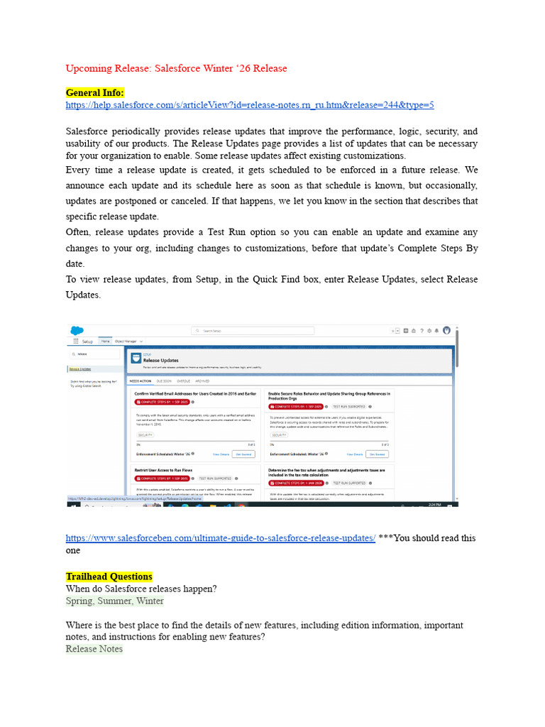 Salesforce Winter '26 Release Overview | PDF | Computer Science | Software