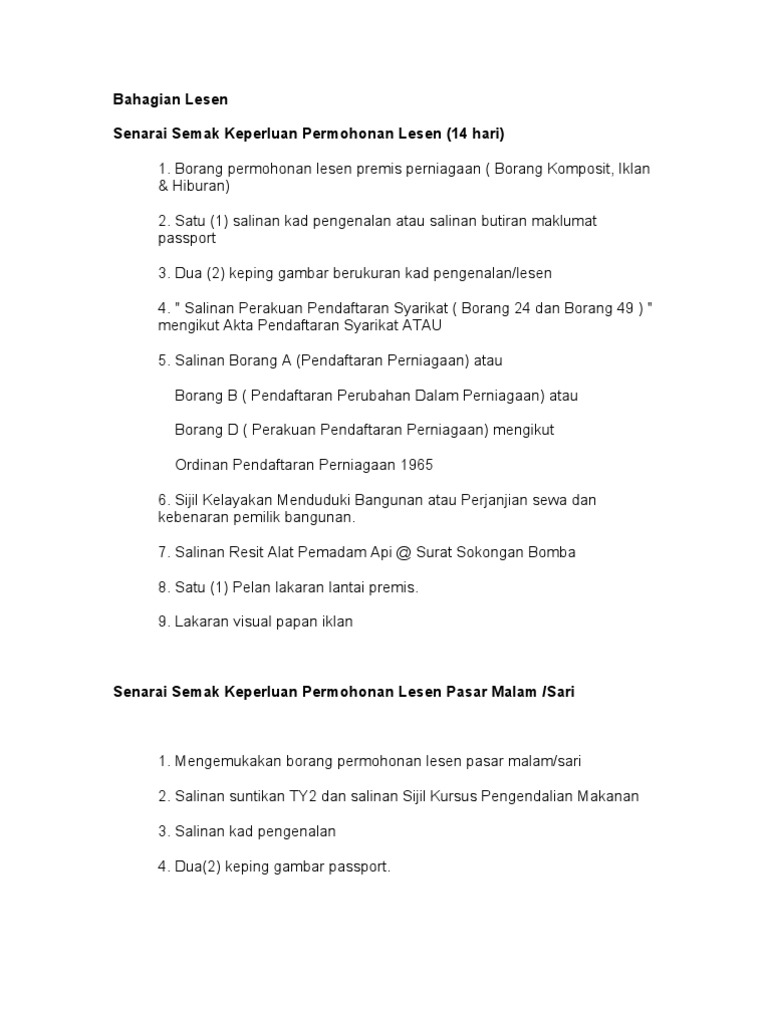 Bahagian Lesen Pdf