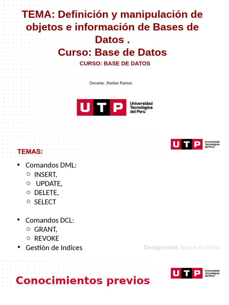 S01 S7material | PDF | SQL | Software de gestión de datos