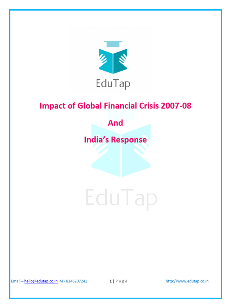 Global Financial Crisis 2007-08 Impact | PDF