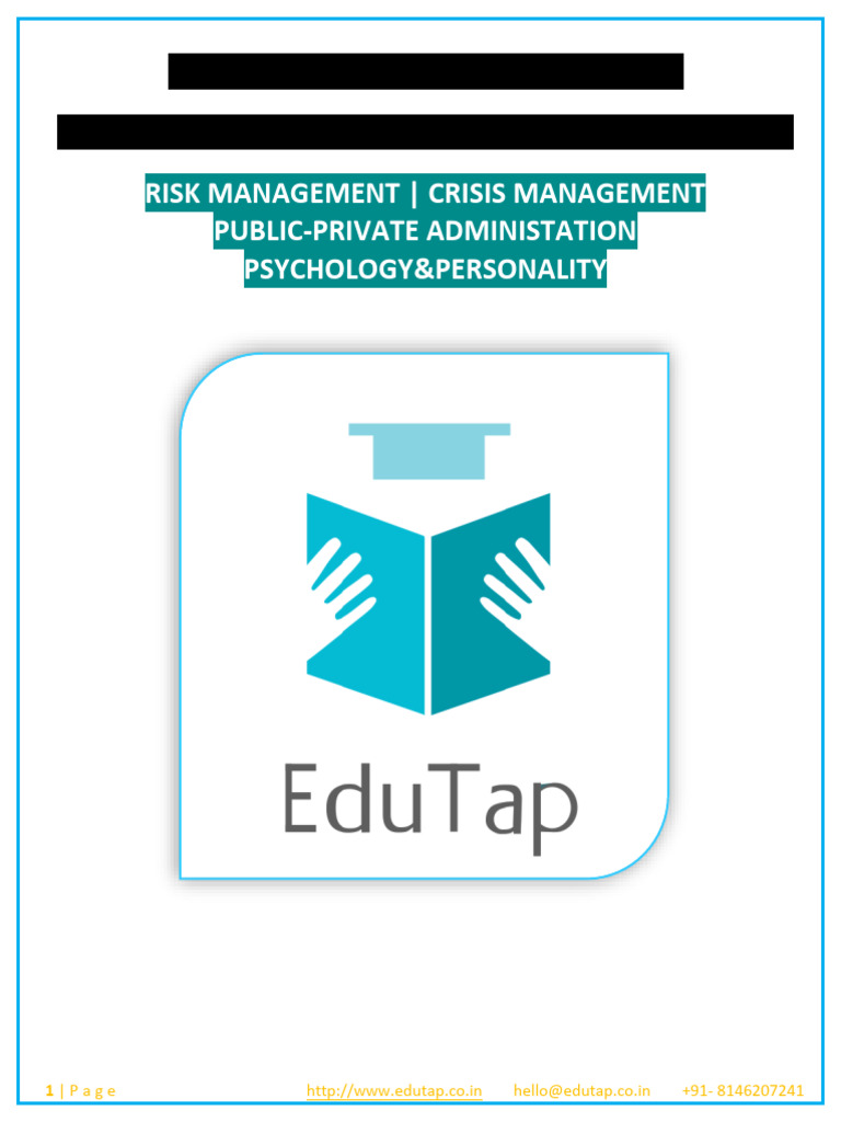 Organizational Behavior Risk Management Guide | PDF | Psychodynamics ...
