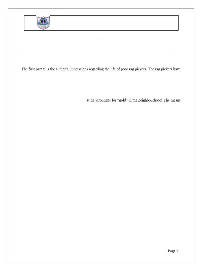 Class XII English Question Bank: Lost Spring | PDF