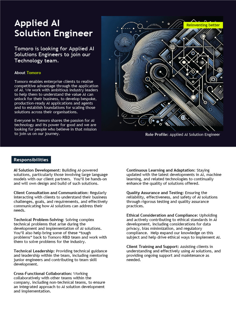 Applied AI Solutions Engineer Role | PDF | Artificial Intelligence ...
