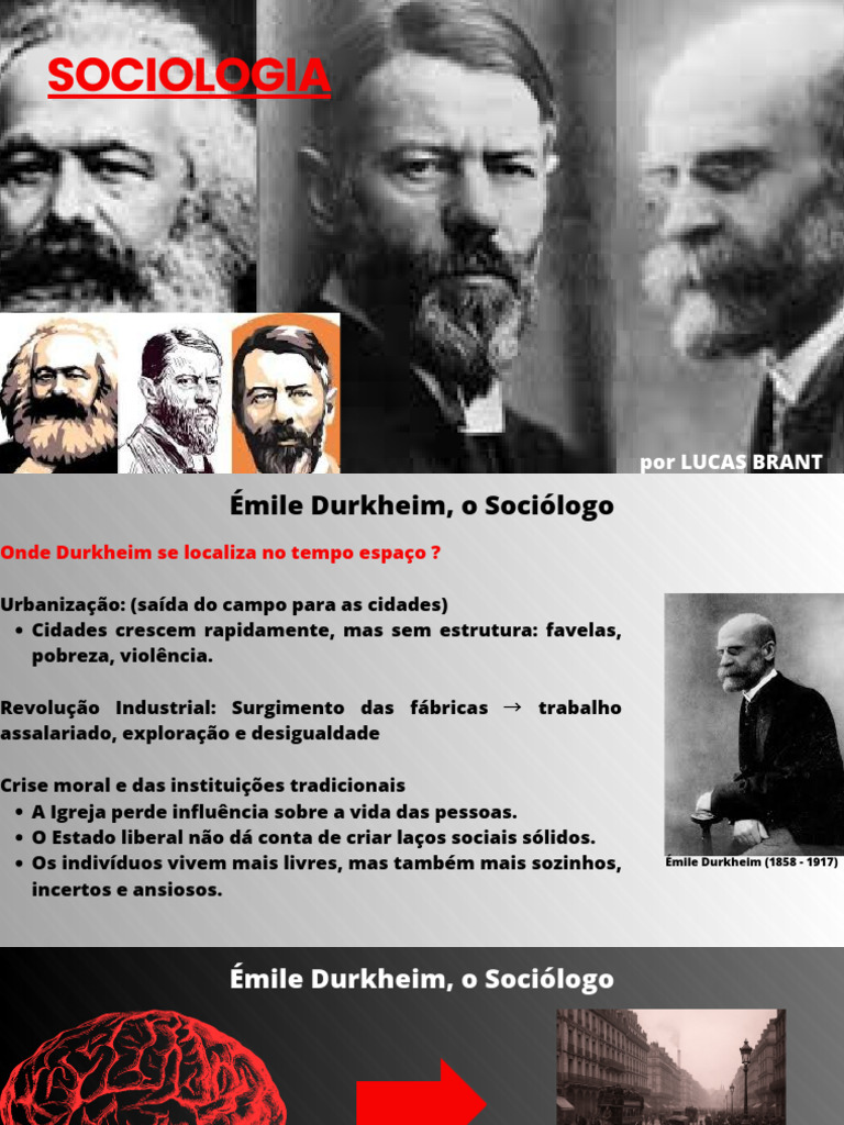 Durkheim: Fatos Sociais e Solidariedade | PDF | Émile Durkheim | Sociologia