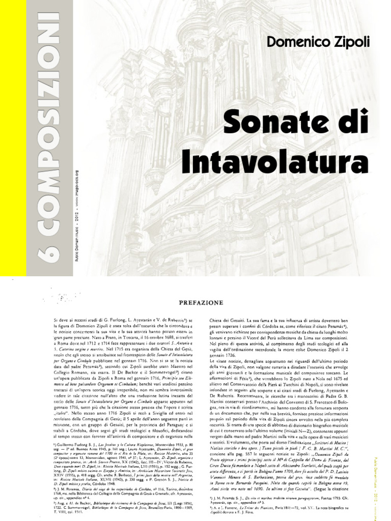 Zipoli Sonate Dintavolatura Compress | PDF