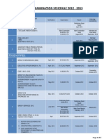 TNPSC Annual Planner Table  (2012-2013)