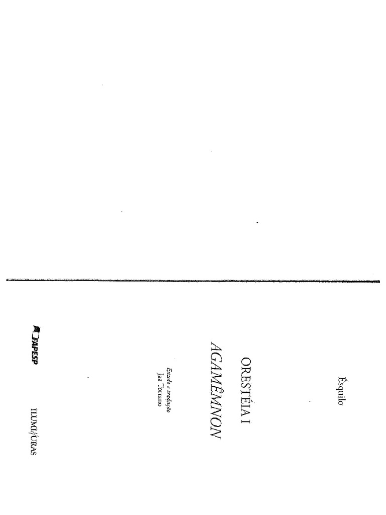 Oresteia I - Agamêmnon - Ésquilo, Jaa Torrano | PDF
