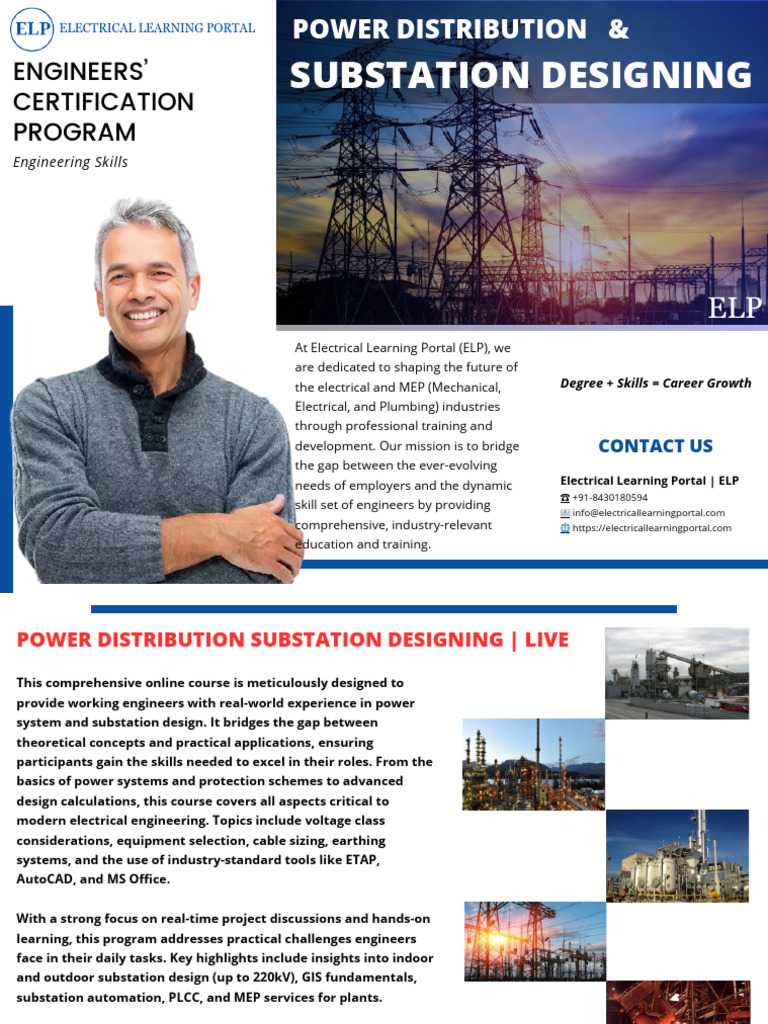 Power Distribution & Substation Design Course | PDF | Transformer ...