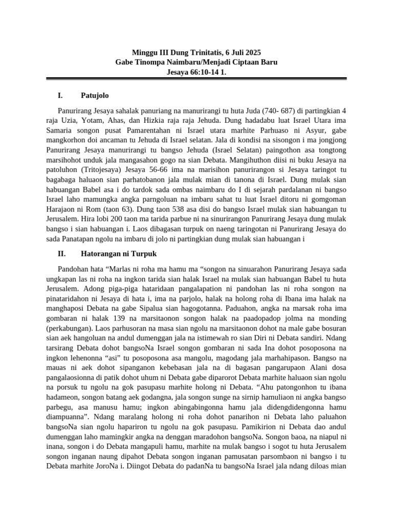 Epistel Bulan Juli | PDF