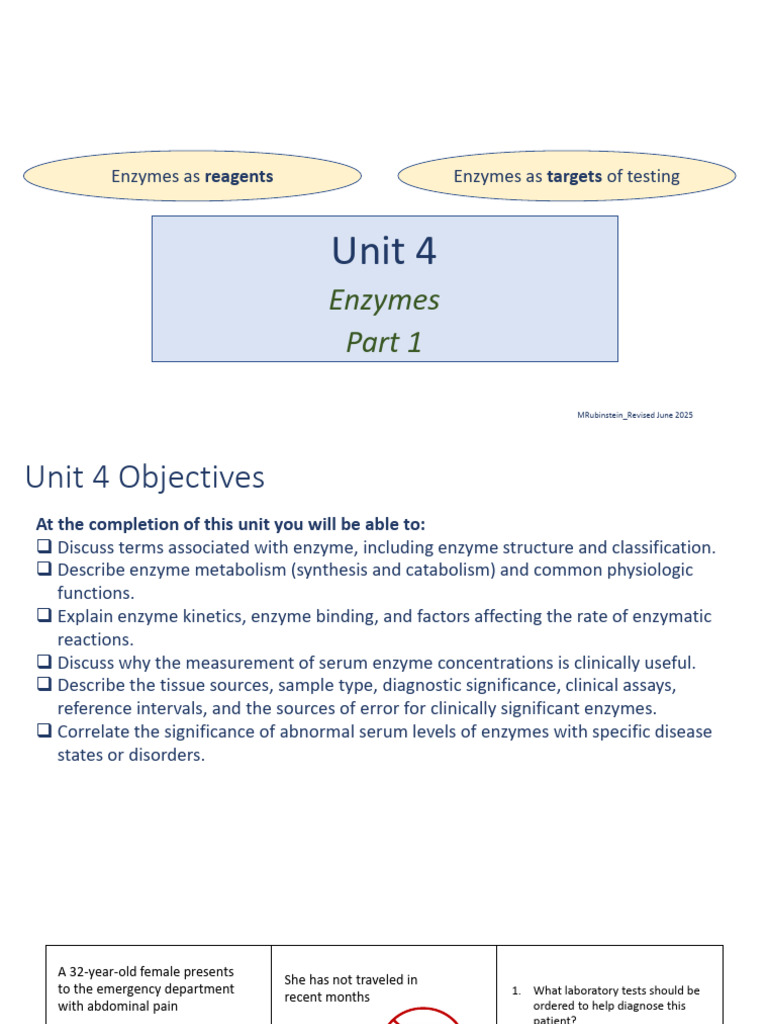 Unit+4 Part+1 Summer+2025 UPDATED | PDF | Enzyme | Enzyme Inhibitor