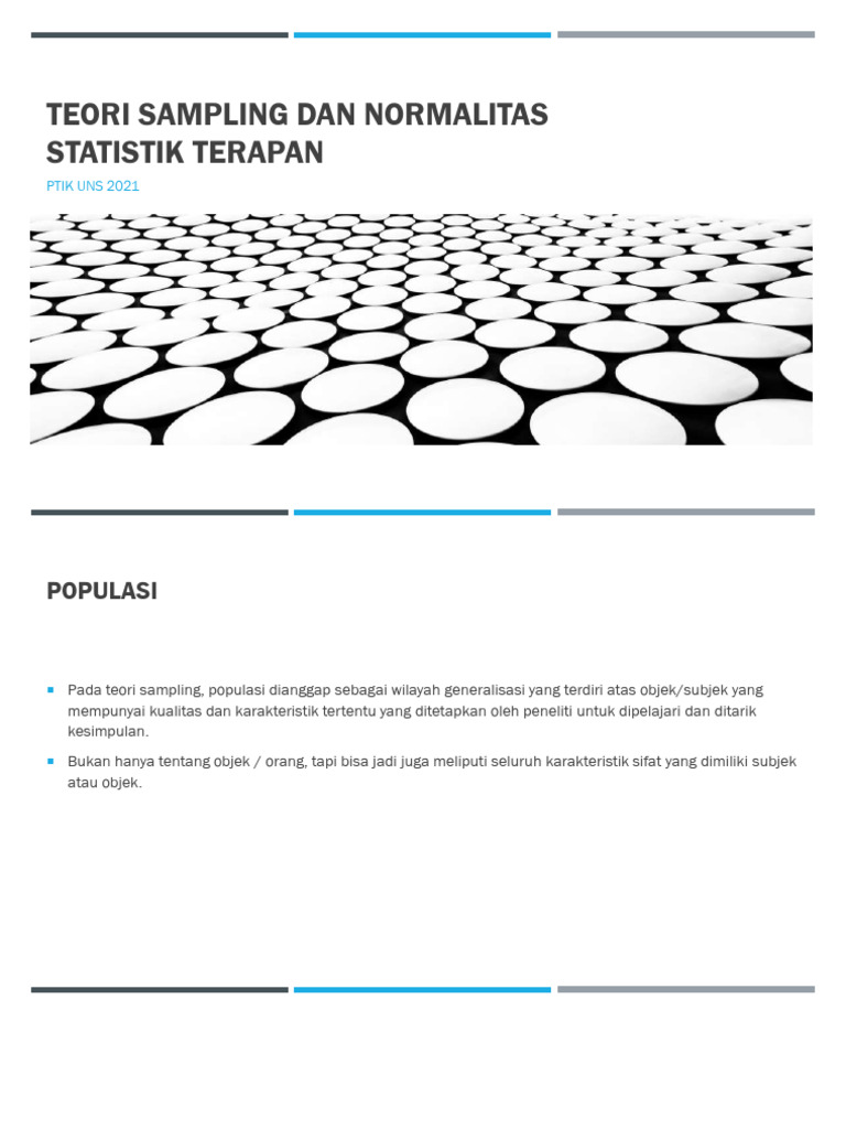 Teori Sampling dan Normalitas Data Statistika | PDF
