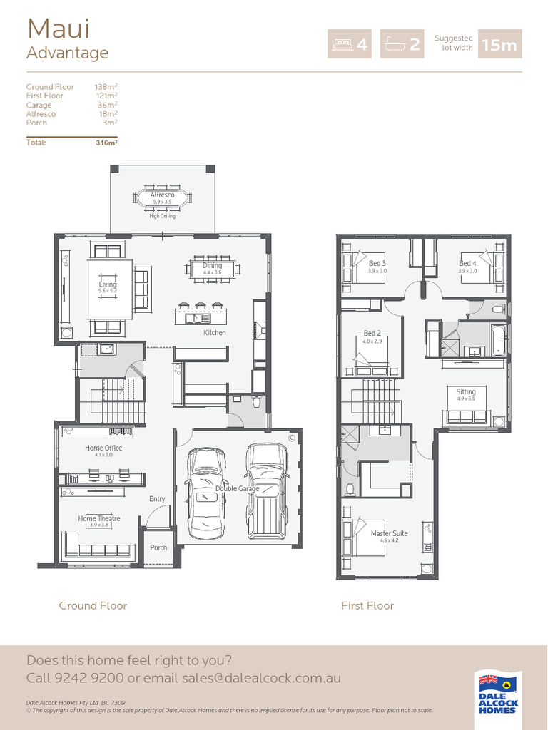 Maui Home Design Floor Plan 15m | PDF