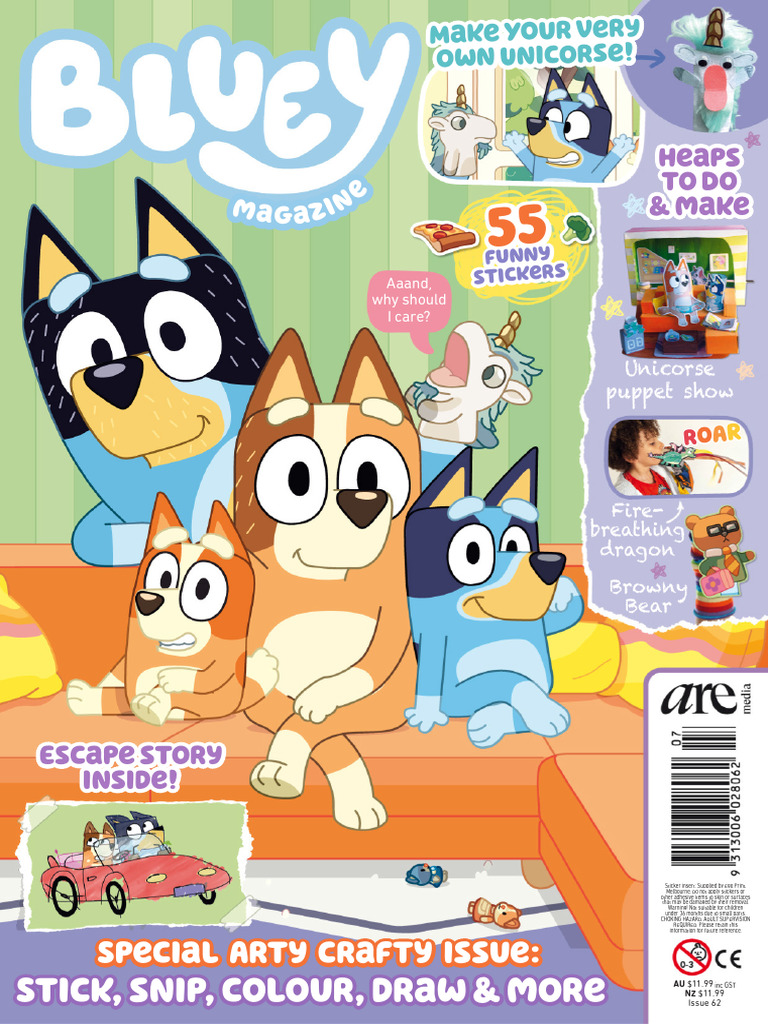 Bluey Magazine: Crafty Fun with Unicorse | PDF