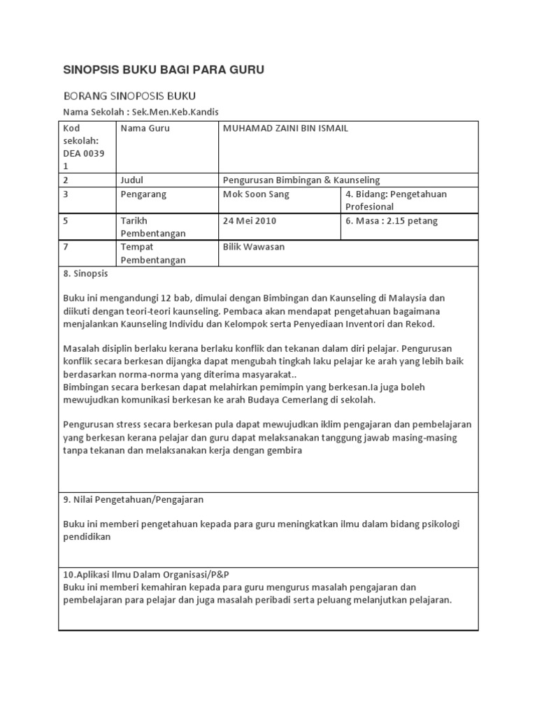 Cara Membuat Sinopsis Buku