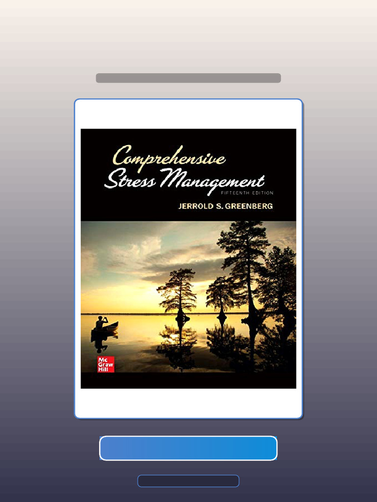 Comprehensive Stress Management 15e ISE 15th Edition Jerrold Greenberg ...