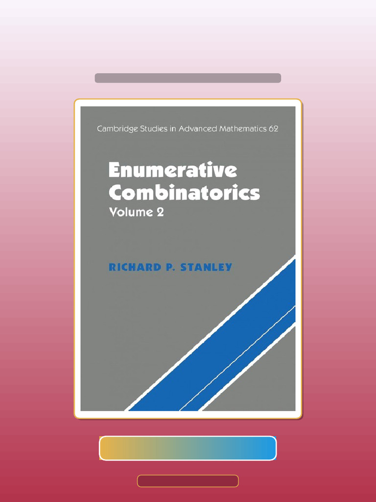 Enumerative Combinatorics Volume 2 Second Edition Richard P Stanley ...