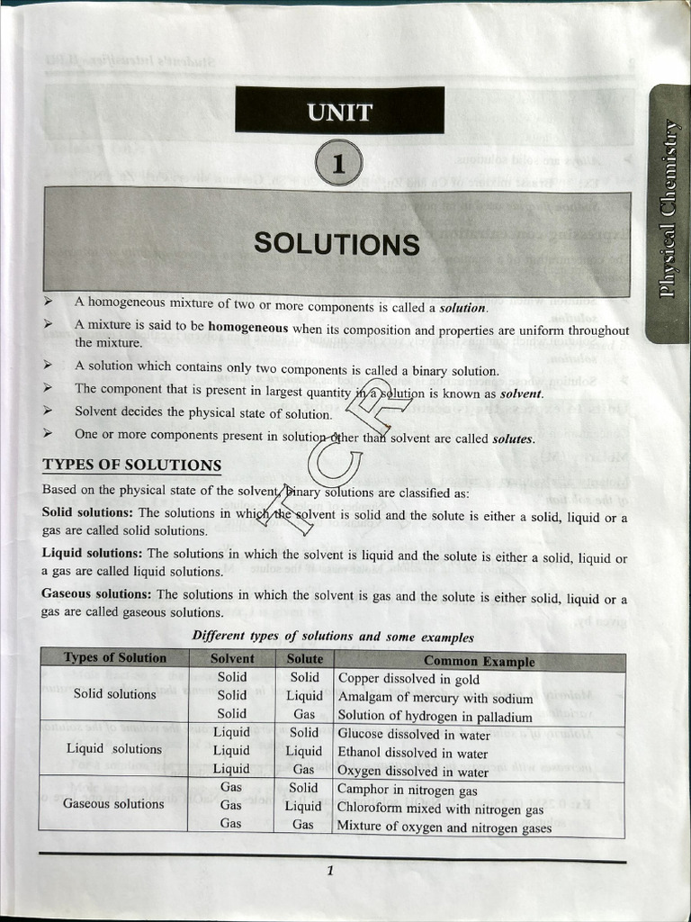 Solutions Theory | PDF