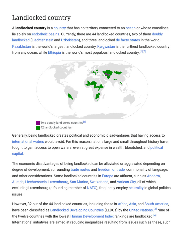 Triple Landlocked Countries Overview | PDF