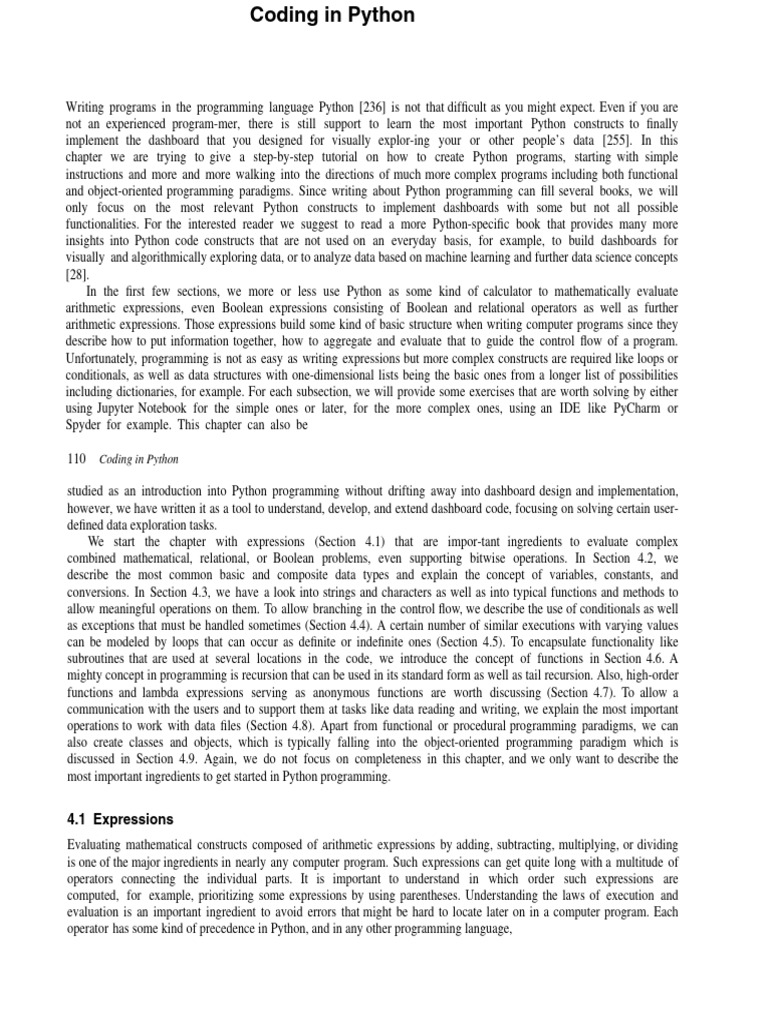 Introduction to Python Programming | PDF | Control Flow | Python ...