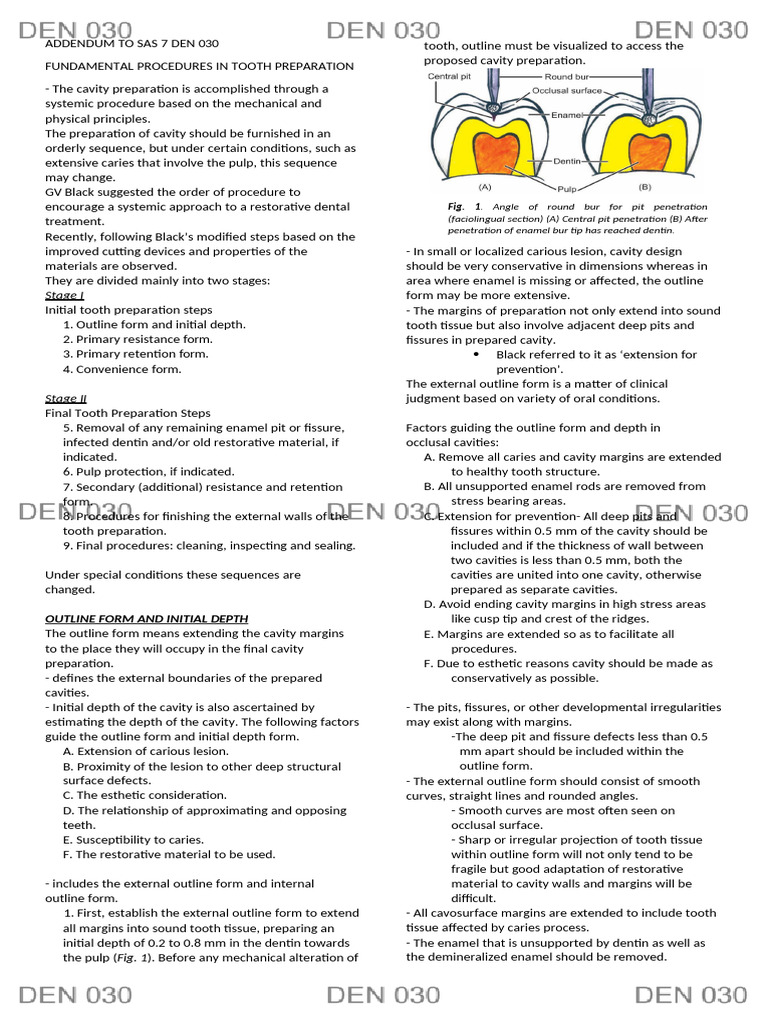 Tooth Preparation Techniques Overview | PDF | Tooth Enamel | Dentin