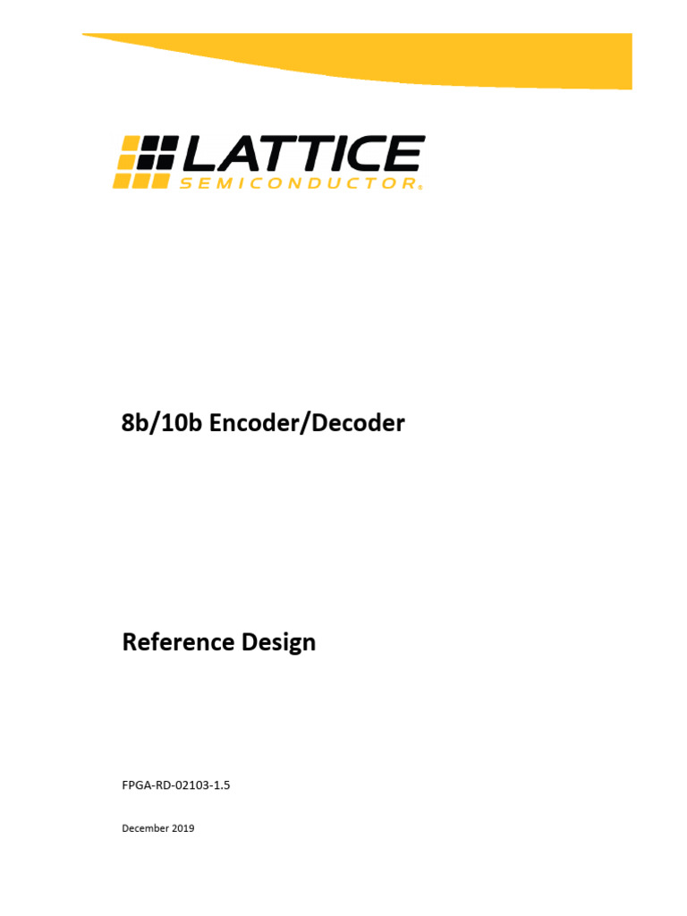 8b/10b Encoder/Decoder Reference Guide | PDF | Telecommunications ...