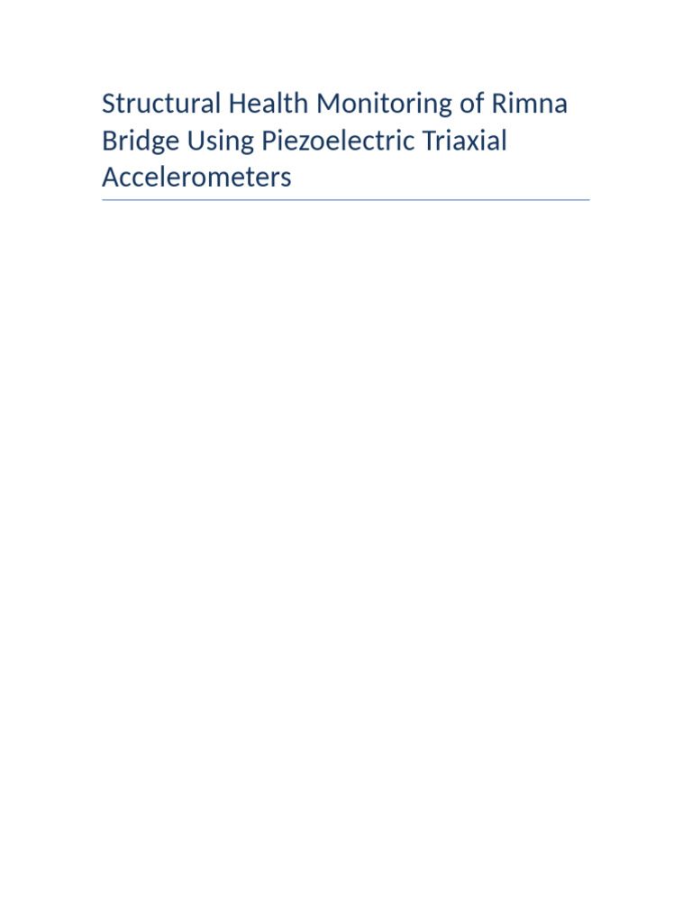 Complete Rimna Bridge Thesis | PDF | Bridge | Accelerometer
