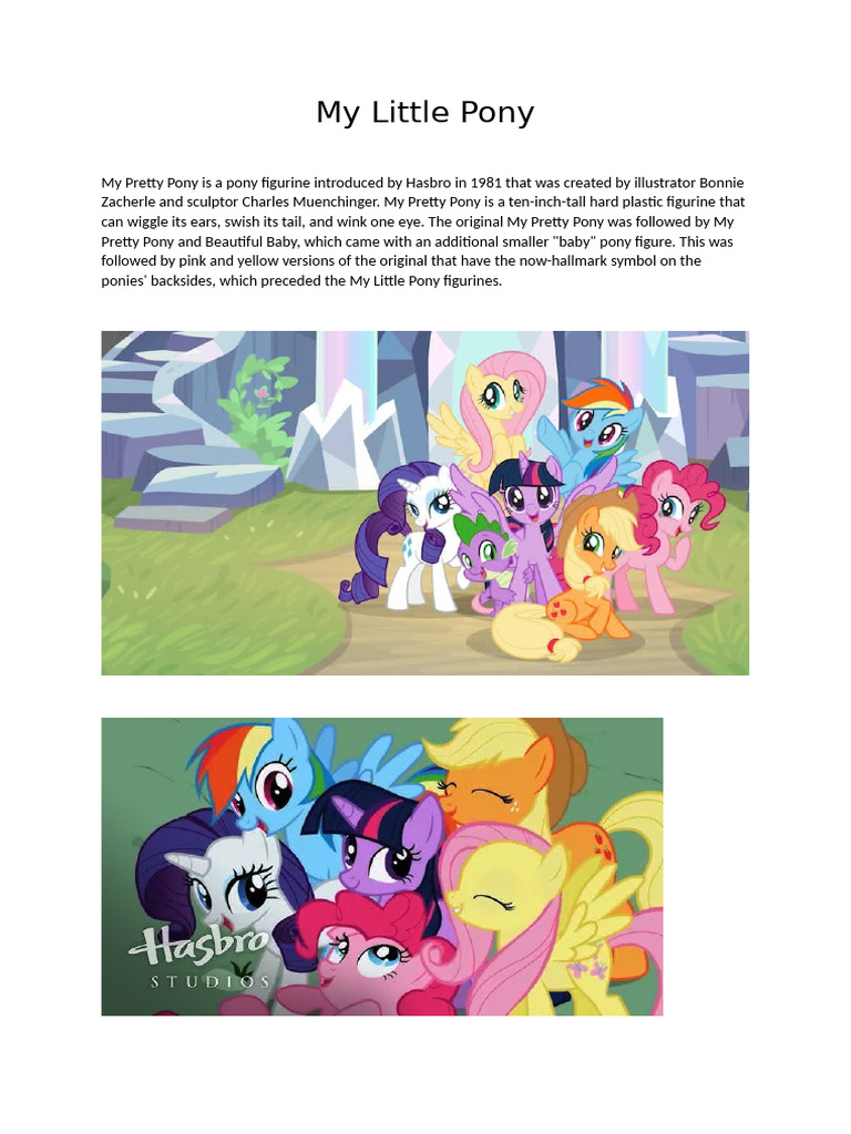 Origins of My Little Pony Figures | PDF