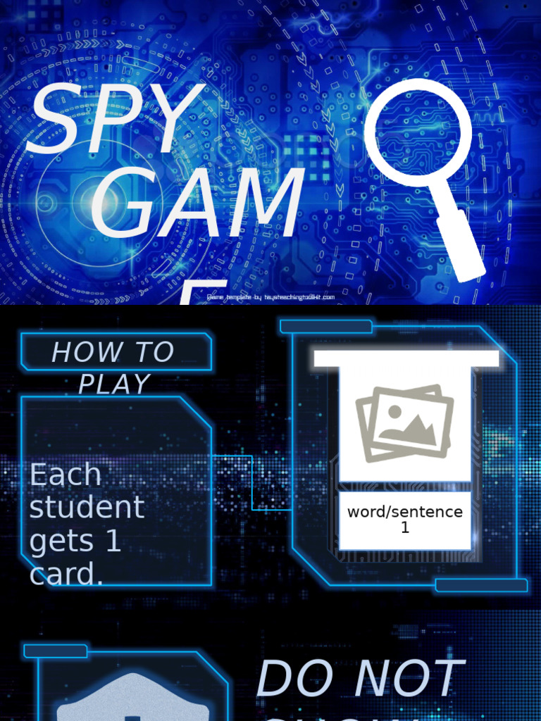 Spy Game Instructions and Rules | PDF