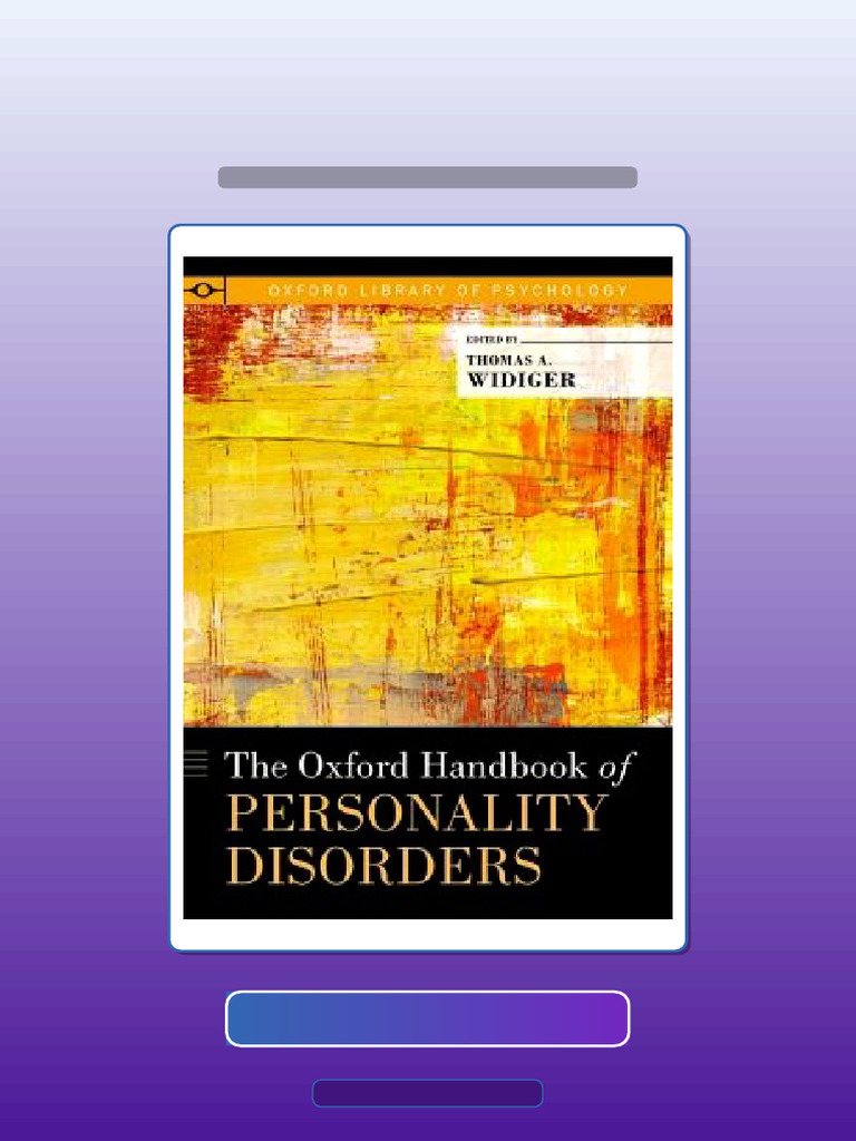 The Oxford Handbook of Personality Disorders Ebook and TestBank Bundle ...