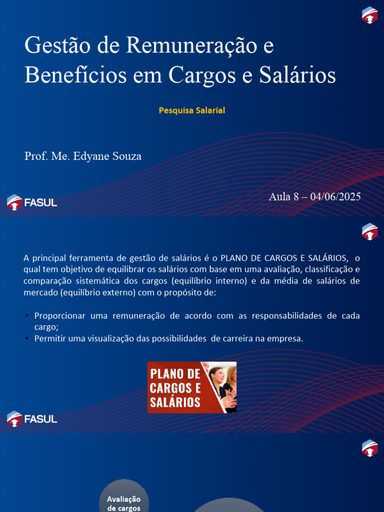 Gestão de Remuneração e Cargos e Salarios | PDF | Salário | Mercado ...