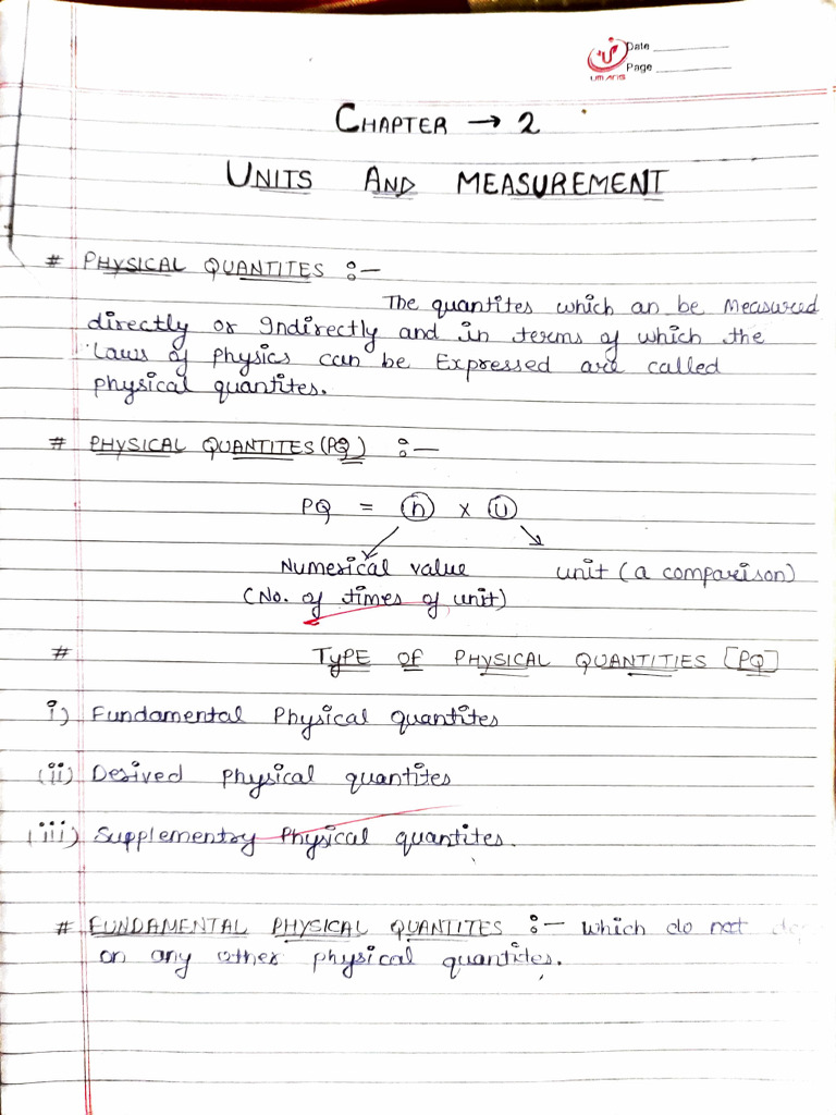 Unit and Measurement | PDF
