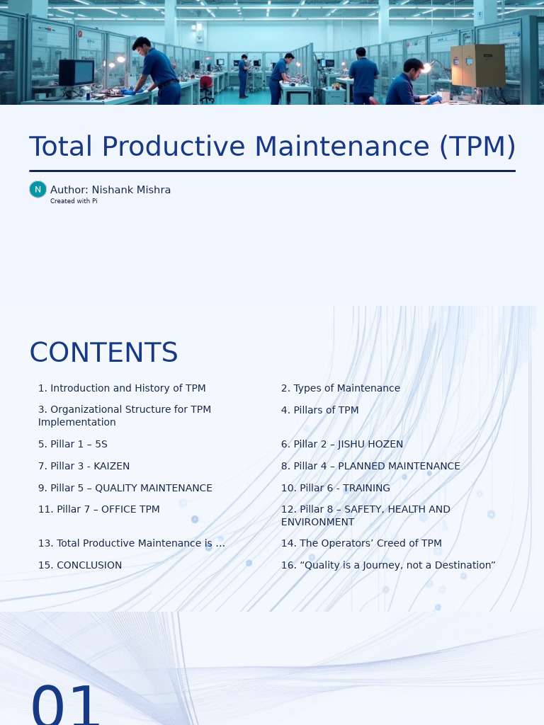 Understanding TPM and Its Pillars | PDF | Reliability Engineering ...