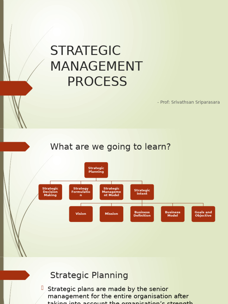 Strategic Management Process Overview | PDF | Strategic Management ...