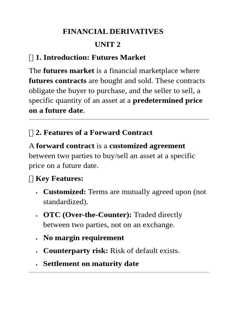 Understanding Futures and Forward Contracts | PDF | Futures Contract ...