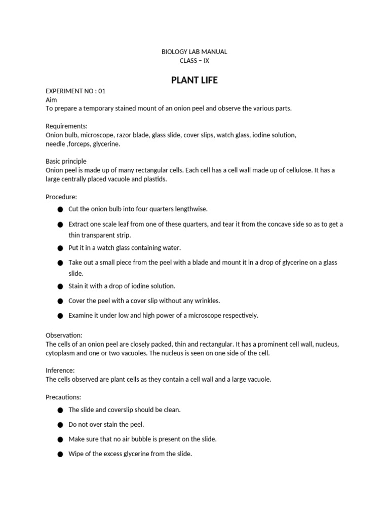 Class 9 Biology Lab Manual | PDF | Seed | Lung