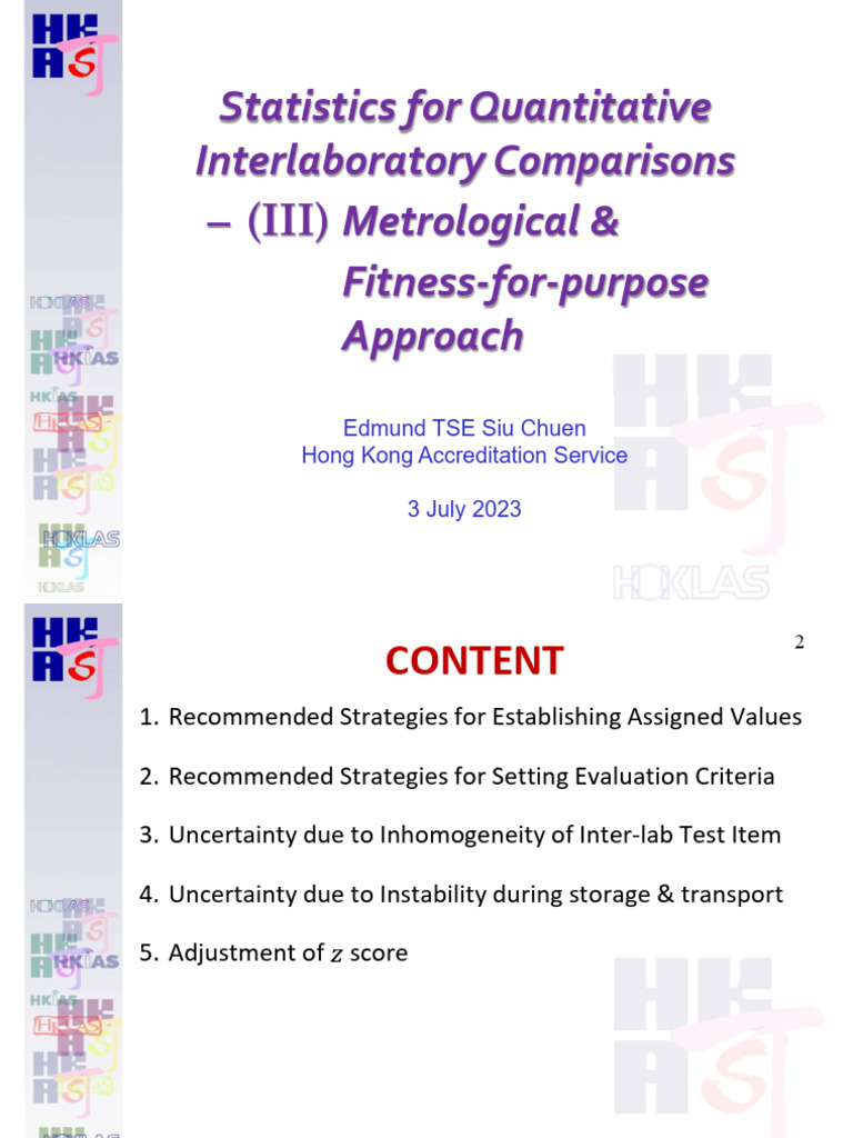 Interlaboratory Comparison Statistics Guide | PDF | Applied Mathematics